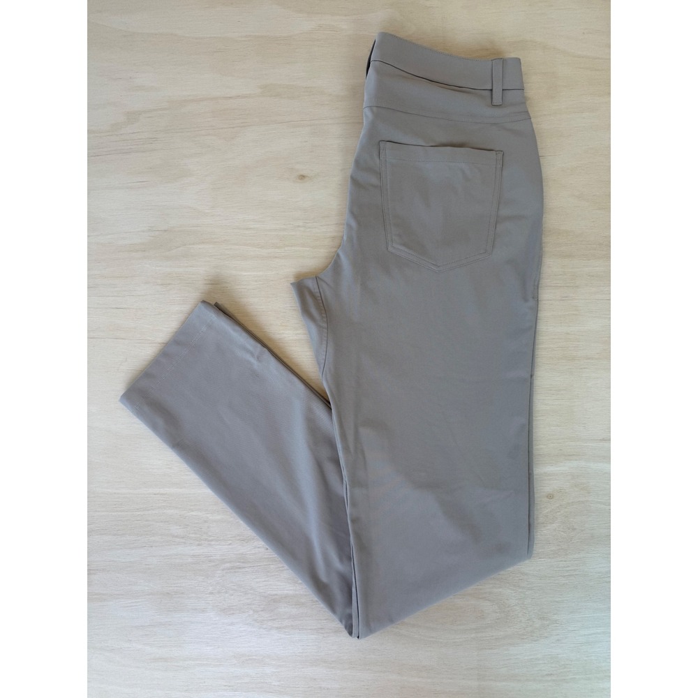 Lululemon ABC Classic-Fit 5 Pocket Pant Utilitech Khaki Tan Mens 32 x 34